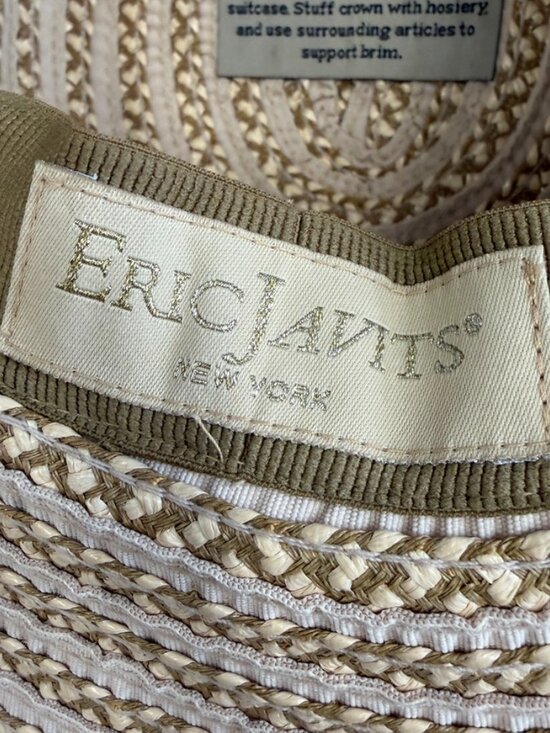 Eric Javits Hat Women One Size Floppy Wide Sun Beach Resort Cruise UPF Core Ex main image 4